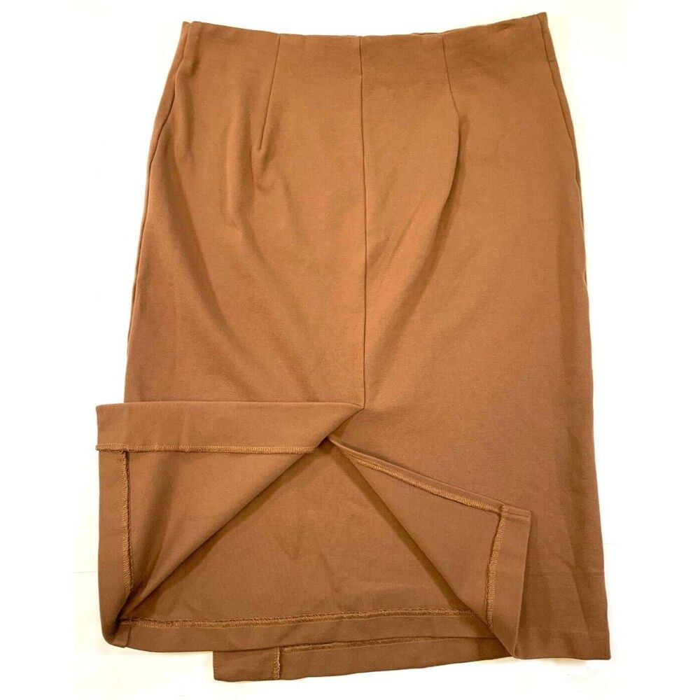Rachel Zoe Pencil Skirt Womens S Wrap Knee Midi Stretch Button Office Casual - Picture 2 of 9